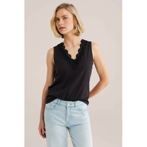 WE Fashion top zwart afbeelding