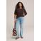 WE Fashion Curve top donkerbruin
