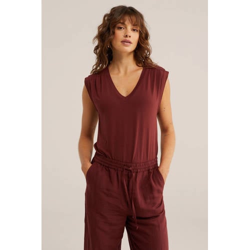 WE Fashion top roodbruin afbeelding