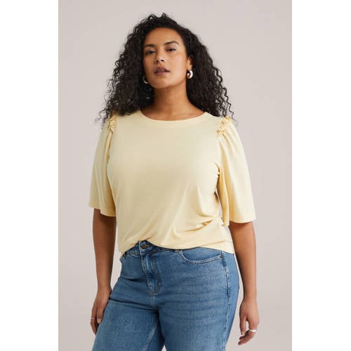 WE Fashion top lichtgeel afbeelding