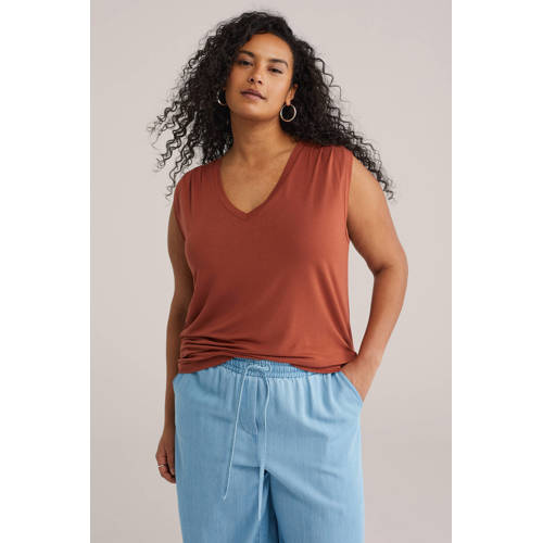 WE Fashion top donker oranje afbeelding