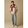 Sissy-Boy regular gestreepte T-shirt gebreid donkerrood