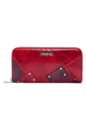 portemonnee met slangenprint rood