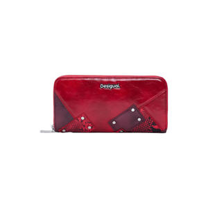 portemonnee met slangenprint rood