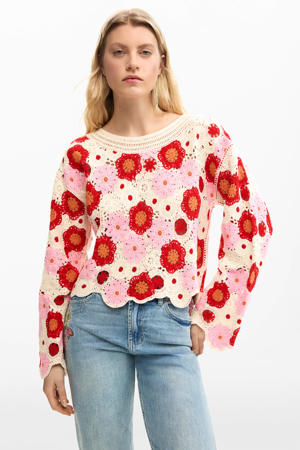 top ecru crochet