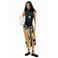 Desigual midi jurk met print - zwart