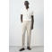 Mango Man slim polo fijn gebreid wit