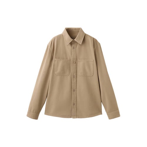 Mango Man overshirt beige afbeelding