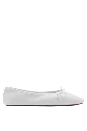 leren ballerina's wit