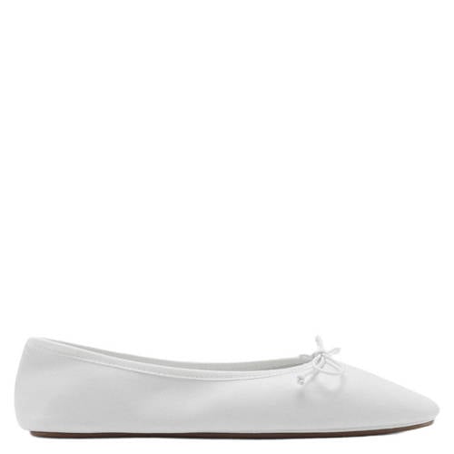 Mango leren ballerina's wit afbeelding