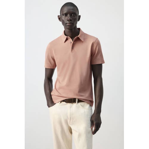 Mango Man slim polo oranje afbeelding
