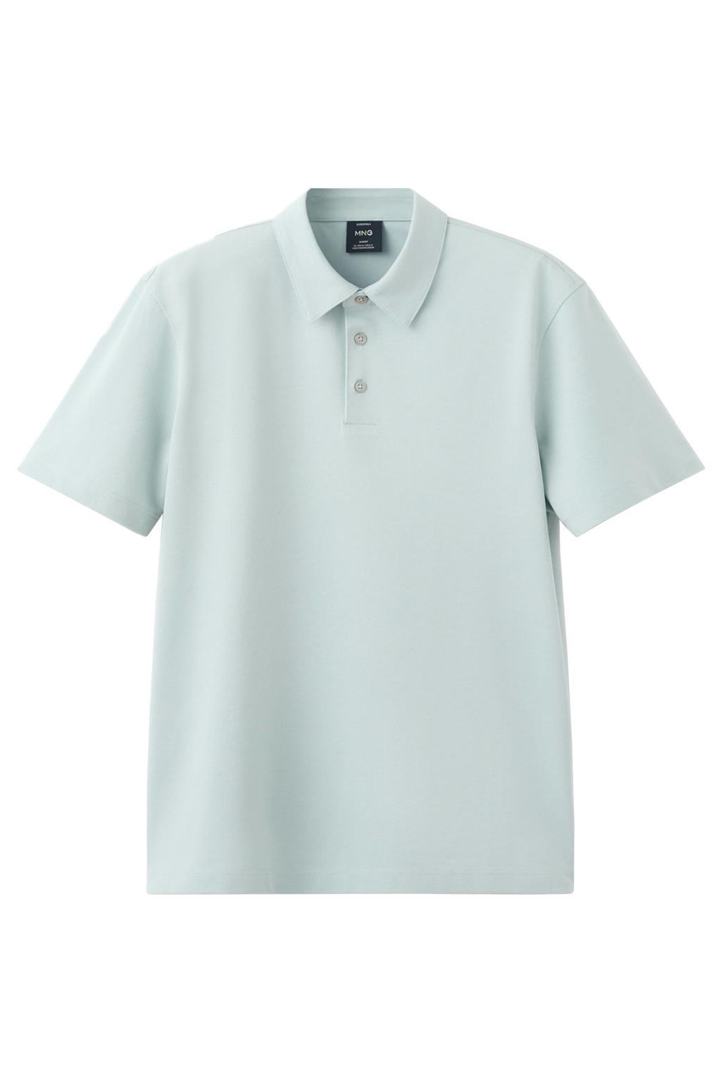 heren Mango Man slim polo van katoen met effen en korte mouwen