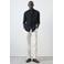 Mango Man slim casual overhemd met linnen donkerblauw