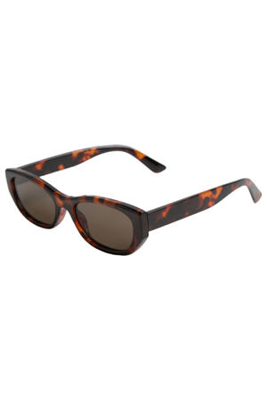 zonnebril met tortoise print donkerbruin