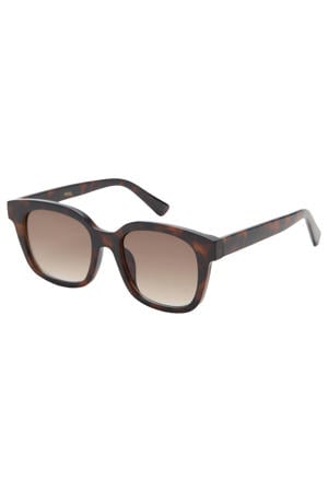 zonnebril met tortoise print donkerbruin