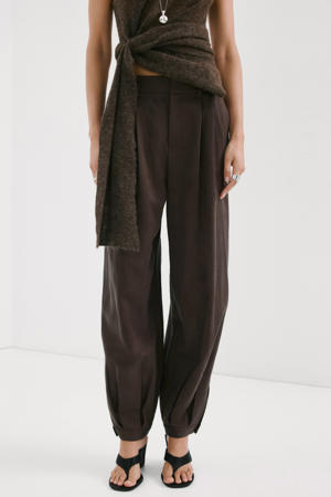 barrel regular waist broek