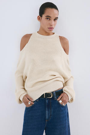 gebreide trui beige