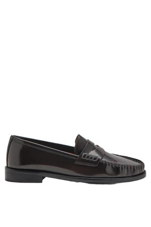 leren loafers donkerbruin