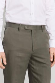 thumbnail: Mango Man slim pantalon met linnen groen