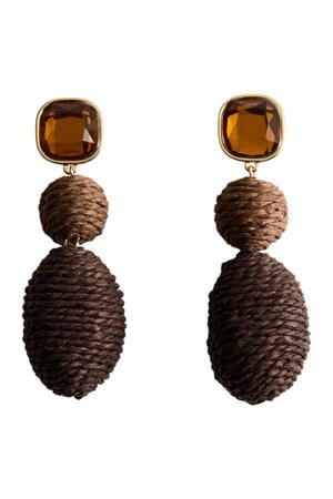oorbellen goudkleurig/bruin