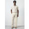 Mango Man regular polo ecru gebreid