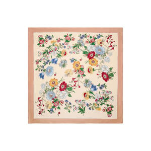 sjaal met bloemenprint beige/multi