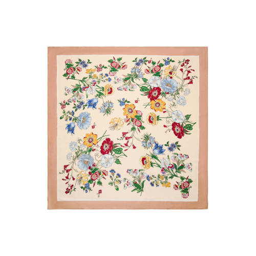 Mango sjaal met bloemenprint beige/multi afbeelding