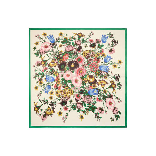 Mango sjaal met bloemenprint groen/multi afbeelding