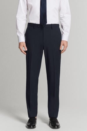 slim pantalon donkerblauw