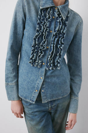 blouse medium blue denim