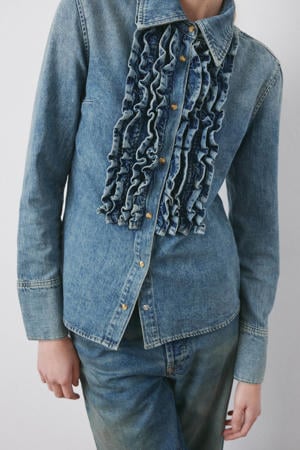 blouse medium blue denim