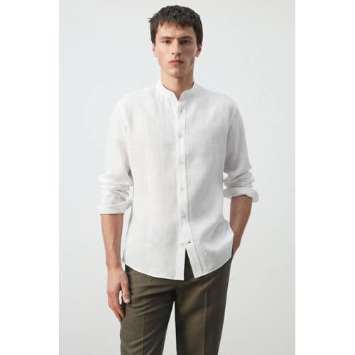 Mango Man regular casual overhemd wit afbeelding