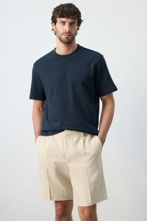 regular T-shirt donkerblauw