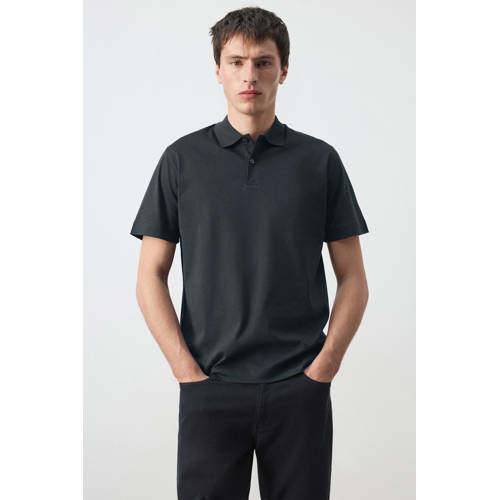 Mango Man regular polo donkerblauw afbeelding