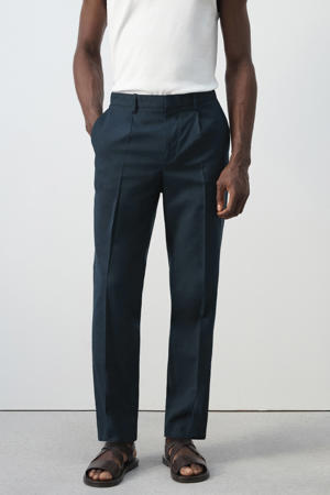 slim pantalon donkerblauw