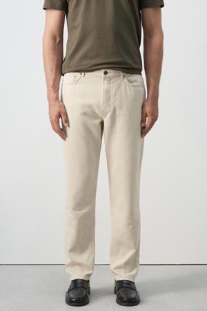 tapered jeans beige