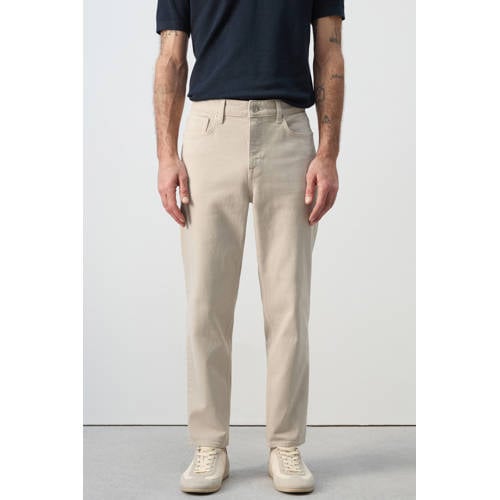 Mango Man tapered jeans beige afbeelding