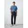 Mango Man regular T-shirt blauw