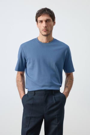 regular T-shirt blauw