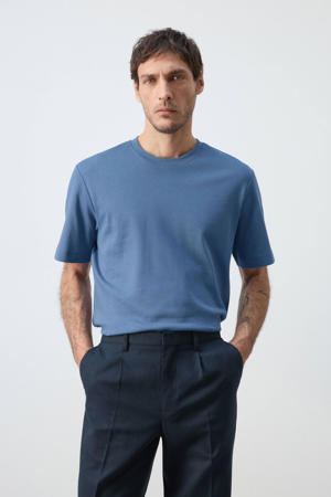 regular T-shirt blauw