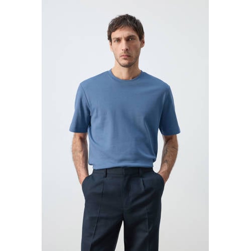 Mango Man regular T-shirt blauw afbeelding