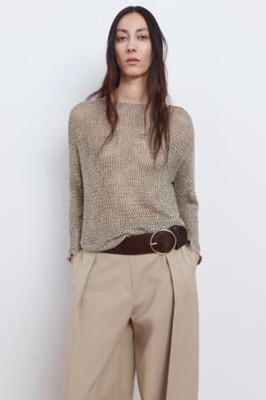 pullover beige met glitter