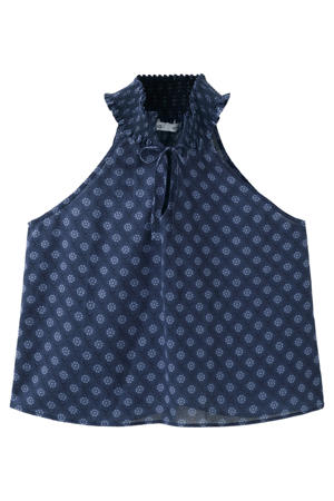 haltertop donkerblauw