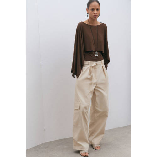 Mango top bruin afbeelding
