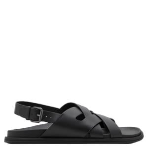 leren sandalen zwart