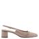 Mango lakleren slingback pumps met blokhak taupe