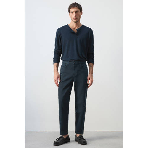 Mango Man tapered jeans donkerblauw afbeelding