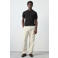 Mango Man slim T-shirt zwart rib gebreid