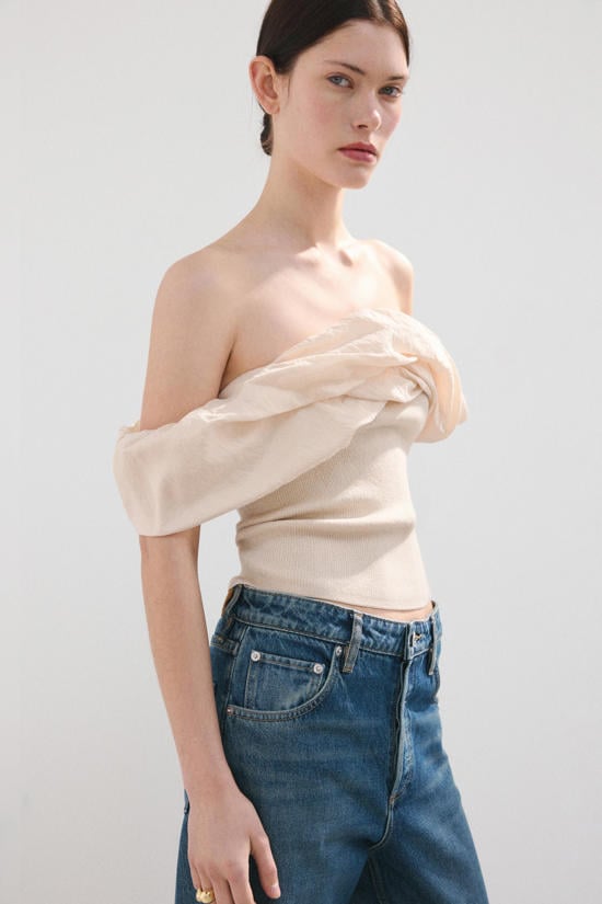 Mango cropped tops dames