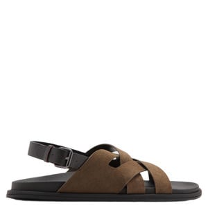 suede sandalen bruin